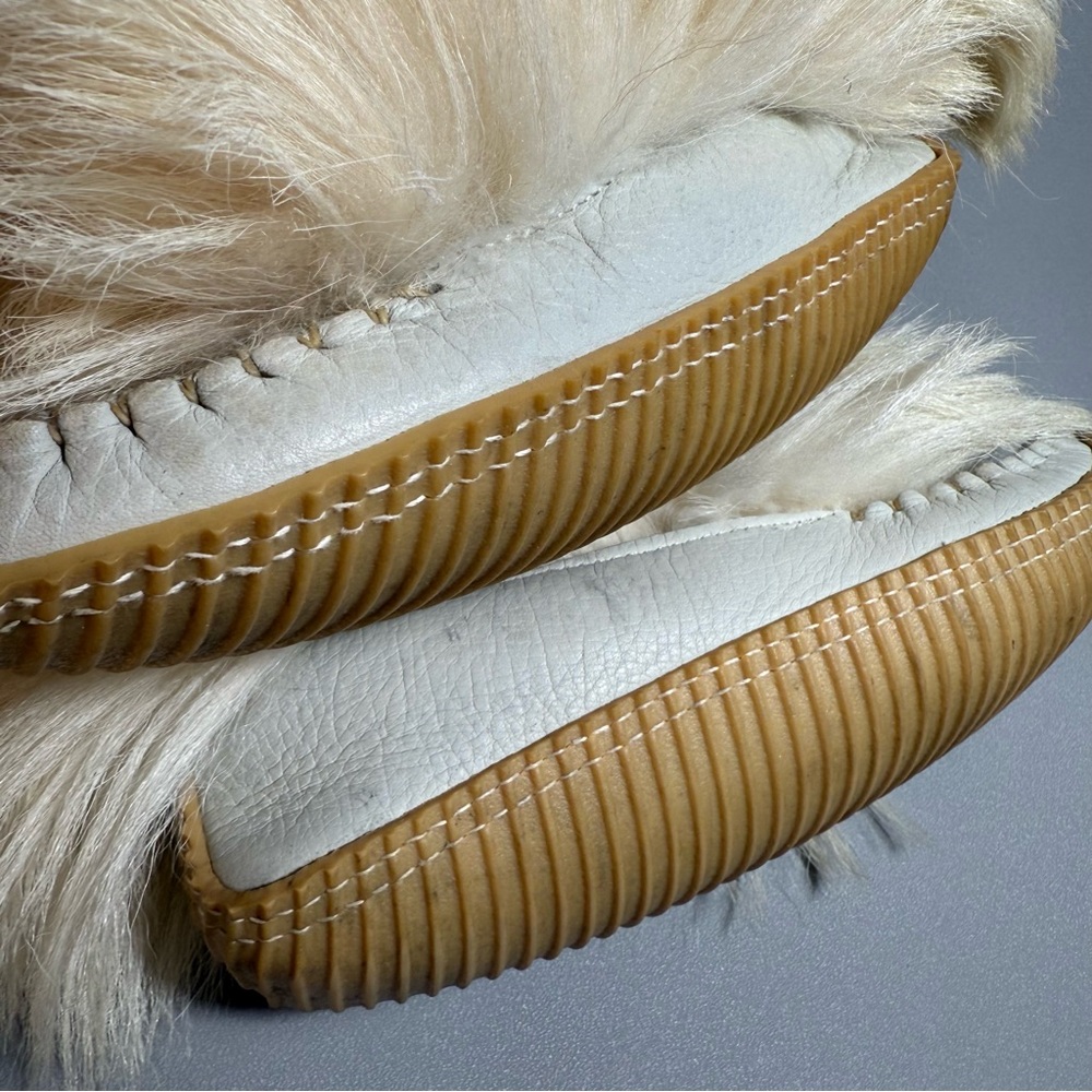 Bastien Bros Vintage Authentic MukLuk Cream Goat Fur Yeti Boots - Picture 7 of 11